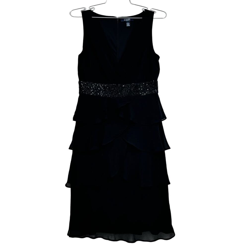 Vintage Chaps sheer layered dress